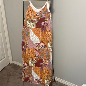 Patchwork Floral Maxi Dress